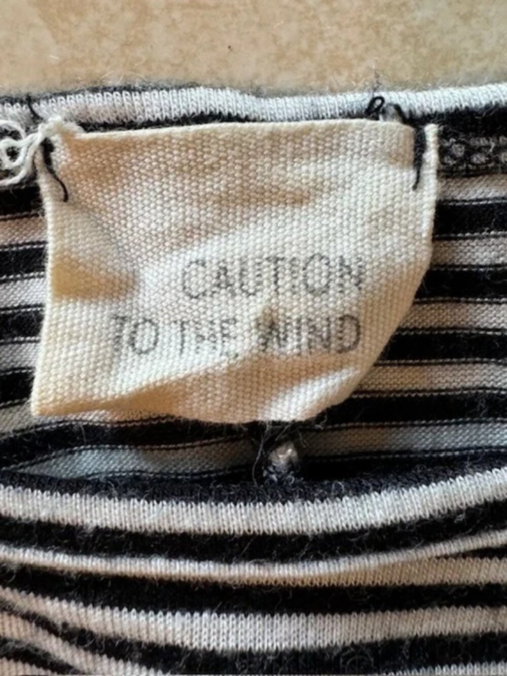 Caution To The Wind Striped Shirt Top - Picture 3 of 4